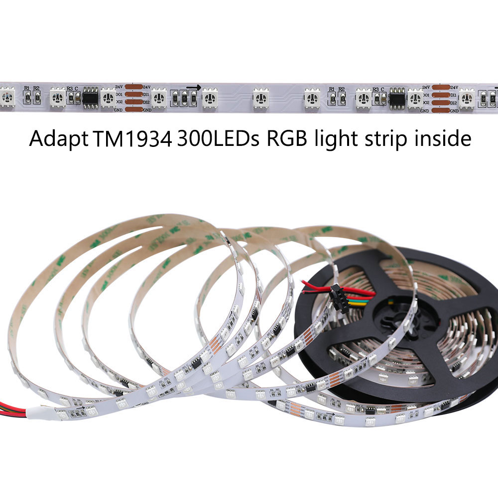 Outdoor Flexible Black Silicone Neon LED Strip Lights Kit Addressable RGB Color